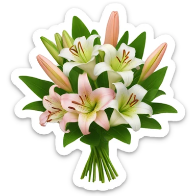 lilies bouquet sticker