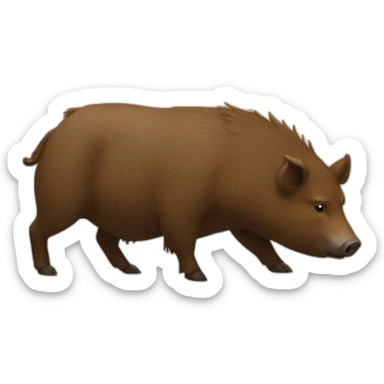 boar and bear sticker