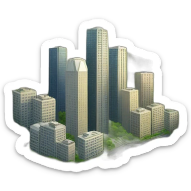 namsan hill and towers sticker