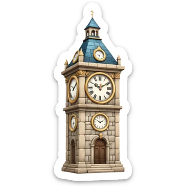make an emoji which are a clock tower sticker