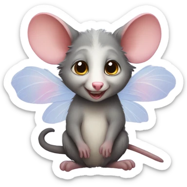 Possum with fairy wings  sticker