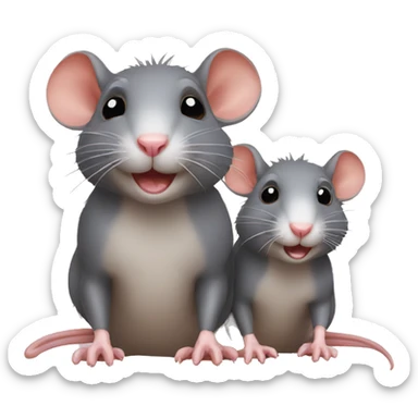 two rats sticker