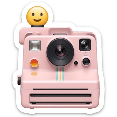 Photos taken with a Polaroid camera have gentle pastel tones. sticker