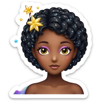 Black fairy with fairy dust sticker