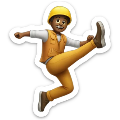 fanum doing jumping jack sticker