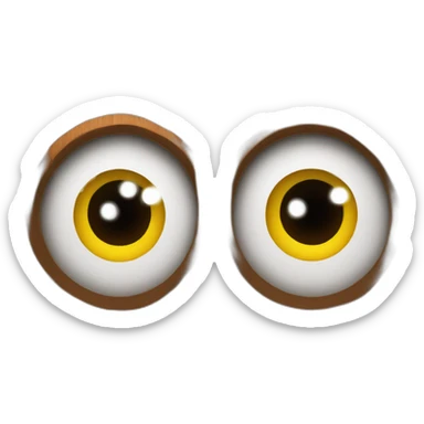 Wood log with eyes sticker