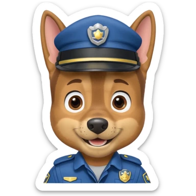 Paw patrol chase sticker