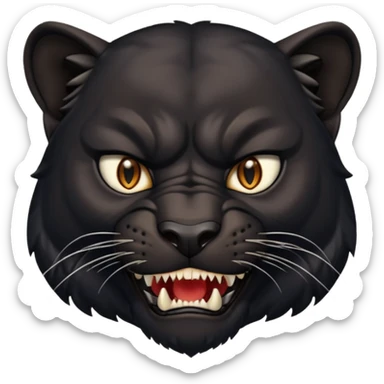 cara de una pantera enojada animal sticker