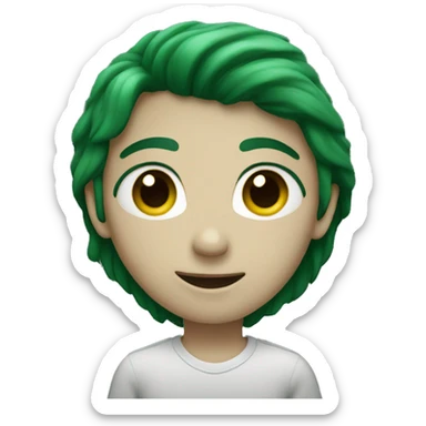 A dark green heart sticker