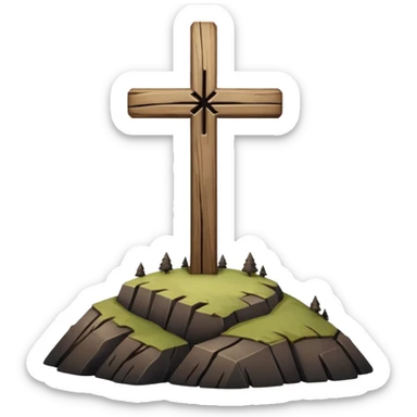 Black cross sticker