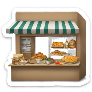 Greek street food shop sticker