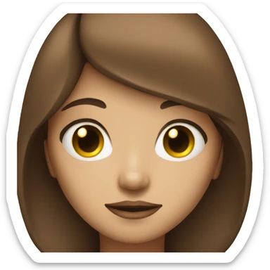 Psychic girl with brown hair  sticker