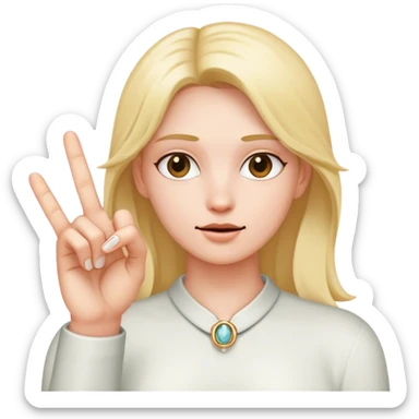 Mais avec annulaire et majeur levé sticker