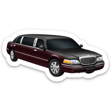 Dark red limousine  sticker
