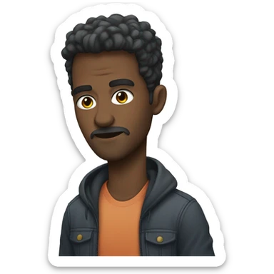 Persona con goma de mascar sticker