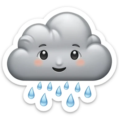 rainy day with soft clouds sticker