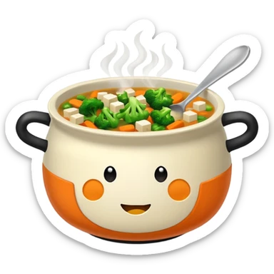Tofu and veggie soup  sticker