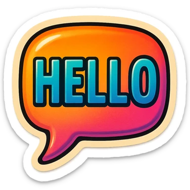 speach bubble sticker