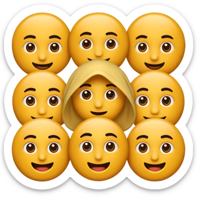cübbe giyen takkeli skallı bir insan emojisi sticker