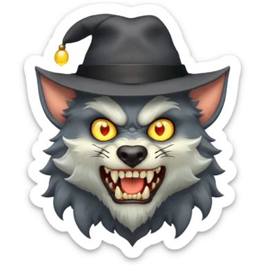 Un hombre lobo tenga gorra sticker