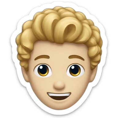 Un jeune homme noir, les cheveux bleus et qui a das dents de vampire. sticker