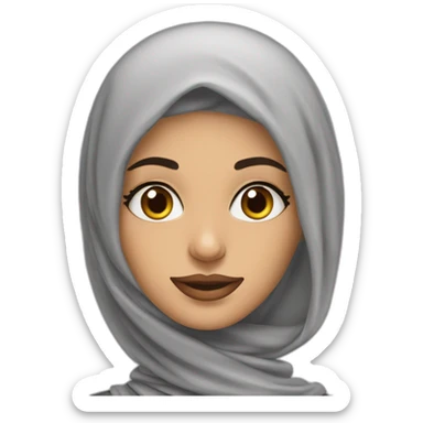 Femme arabe voilée maquillée sticker