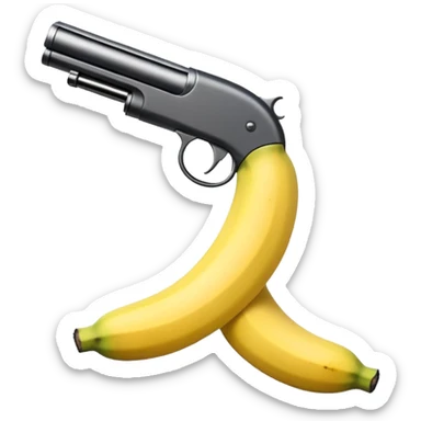 Banana shotgun sticker