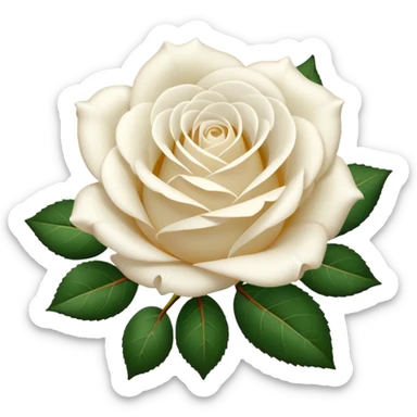 white roses only sticker
