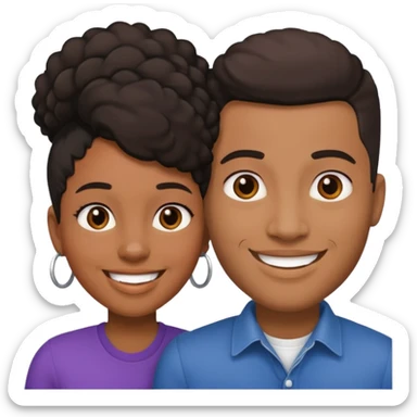 Black lesbian couple with one masculine and one feminine sticker