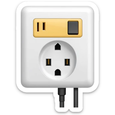 plug atached in an outlet sticker