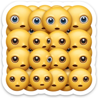 large skin surface with dozens of eyes sticker