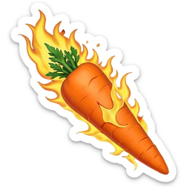 Flaming carrot sticker