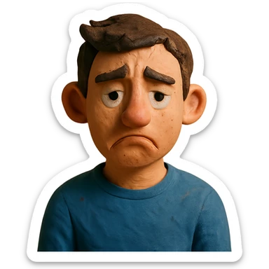 disappointed young man sticker