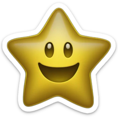 Etoile noire jaune sticker