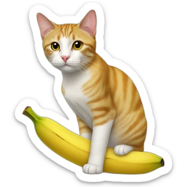 Banana cat messi sticker