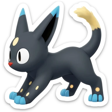 Umbreon-Glaceon-Sylveon-hybrid-animal-Fakémon-Pokémon-fusion sticker