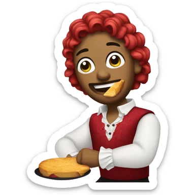 Flamenco comiendo  sticker