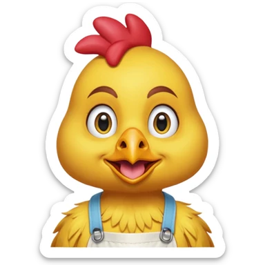 Chica the animatronic chicken girl sticker