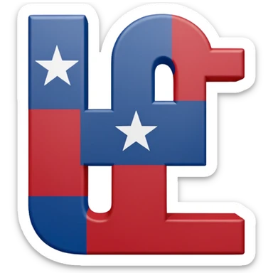 "ATX" Block letters with the Texas State Flag wrapped inside the letter Block space sticker