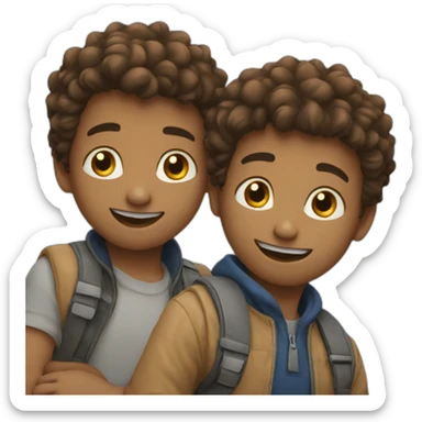 three boys friendship sticker