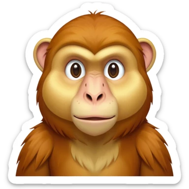 long nose proboscis monkey sticker