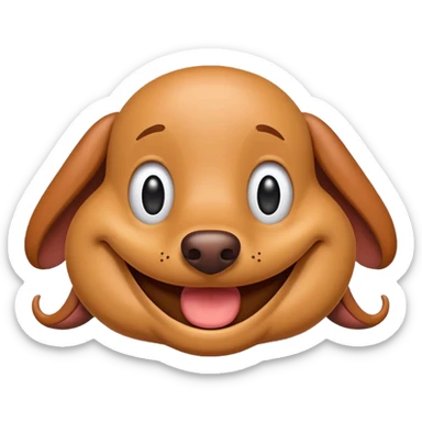 Weiner emoji silly  sticker
