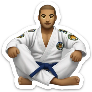BJJ seated guard  Tiger  sticker