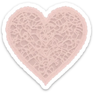 Pale pink lace heartbreak  sticker