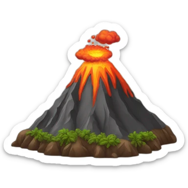 volcano sticker