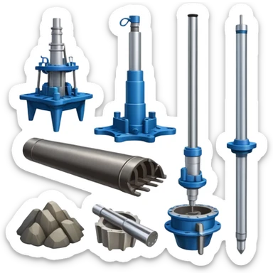 Specialized marine geology tools including sediment corers, rock dredges, and bottom samplers sticker