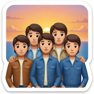 the Beatles watching sunset sticker