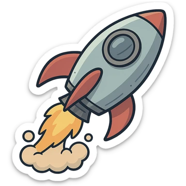 rocket ship image sticker
