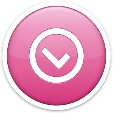 checkmark symbol in a circle in pink color that would reflect that a task has been done sticker