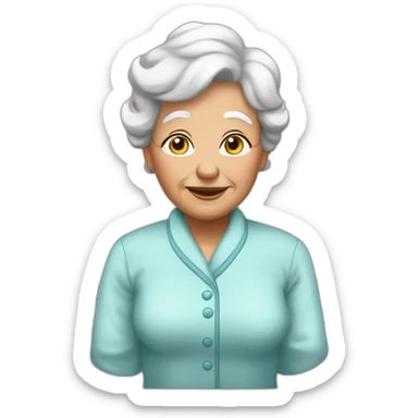 Ma grand mère en pyjama sticker